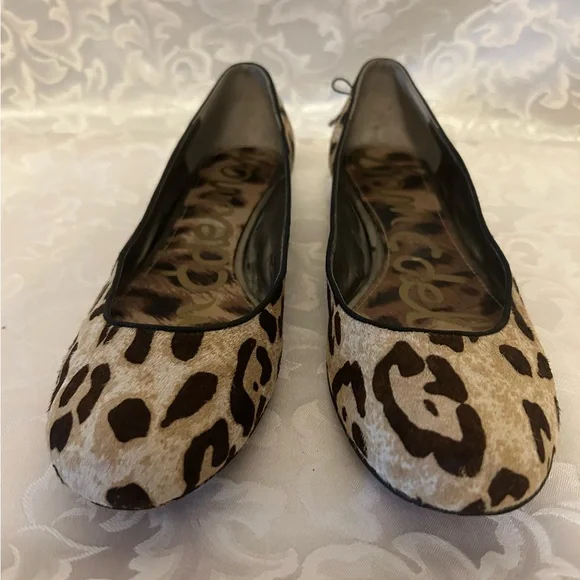 Sam Edelman Joya Calf Hair Leopard Print Ballet Flats, Size 9 - Picture 11 of 12